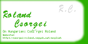 roland csorgei business card